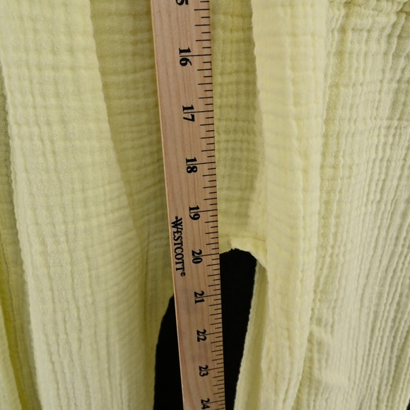 Free People Walk On Fire Pants Size XS Pull On Endless Summer Lime Glo Smocked - Picture 4 of 13